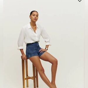 Reformation Alyssa high rise jean shorts anguilla size 24